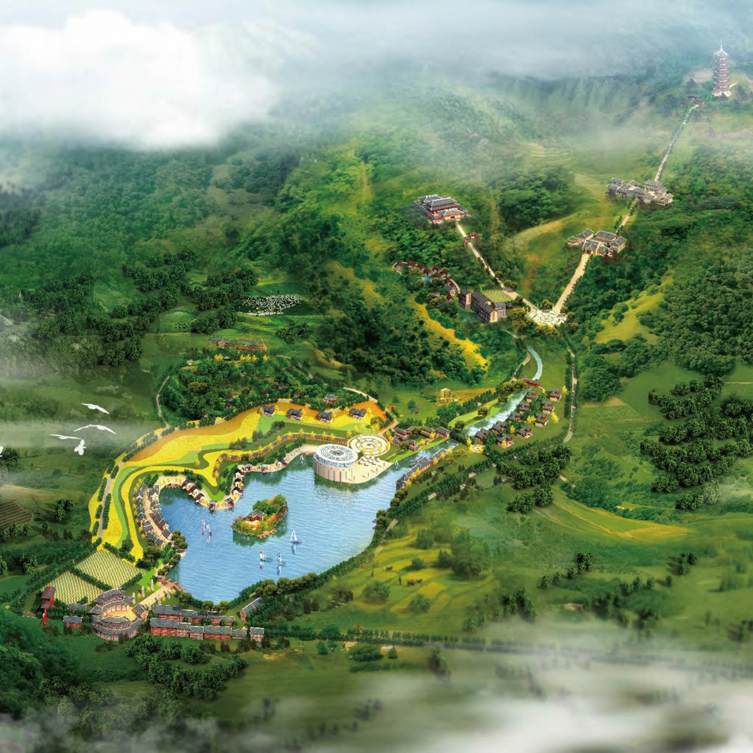 湖北省襄陽市 瑤山湖生態(tài)文化旅游區(qū)建筑設(shè)計(jì)