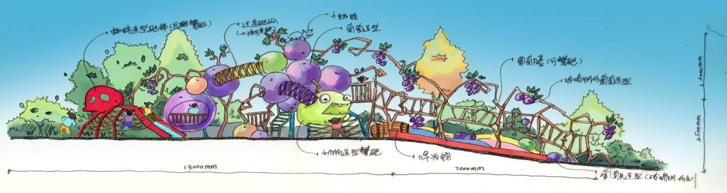 西安張裕鮮食葡萄園兒童主題樂園景觀設(shè)計